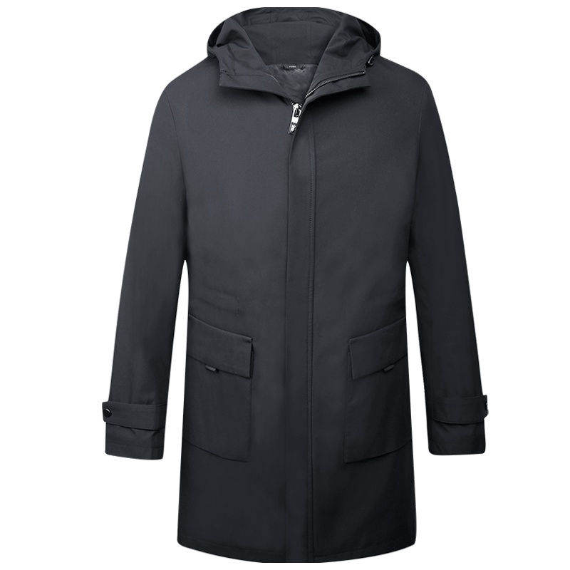 HODO红豆男装 男士风衣 秋季商务休闲舒适简约有型连帽风衣男外套