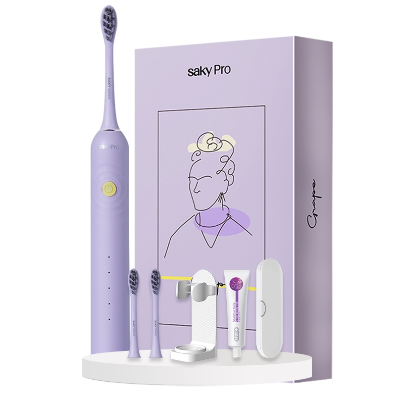舒客(Saky)电动牙刷G33多肉葡萄标配款 男女学生情侣款防水充电式声波电动牙刷