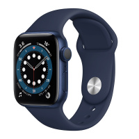 Apple Watch Series 6 44毫米 GPS版 蓝色铝金属表壳 深海军蓝色运动表带 智能手表