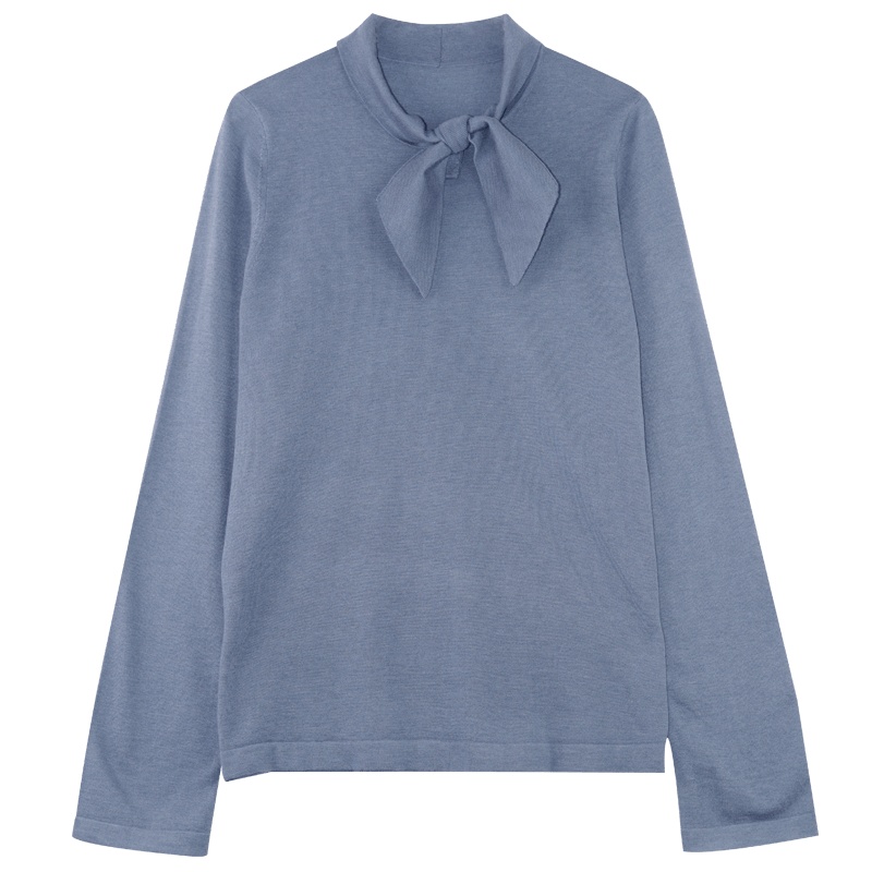 金菊2019秋冬新款韩版圆领打底衫女长袖修身羊毛上衣内搭