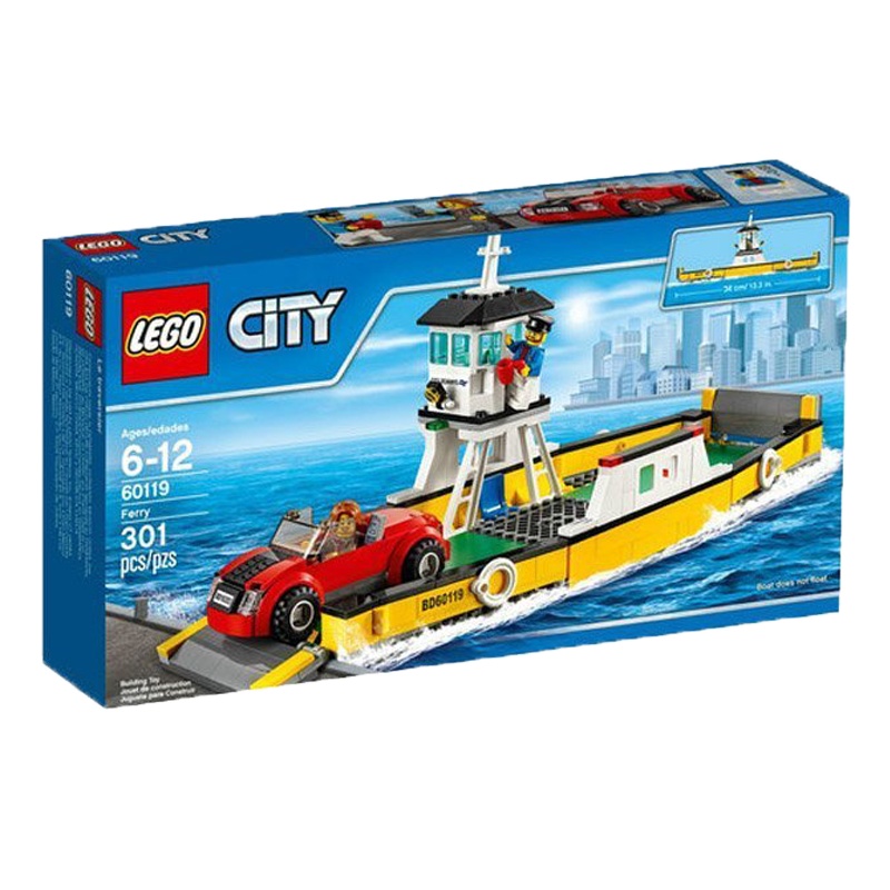 乐高 (LEGO) 城市系列 汽车摆渡船60119 6-12岁 积木玩具塑料 200块以上