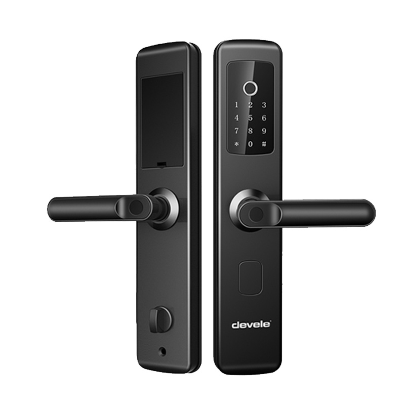 迪威乐devele W222智能指纹锁 密码锁 家用防盗门锁 黑色