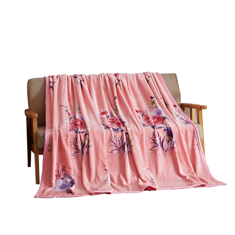 恒源祥家纺 绒毯HYX021MT 漫步花间绒毯 180*200cm