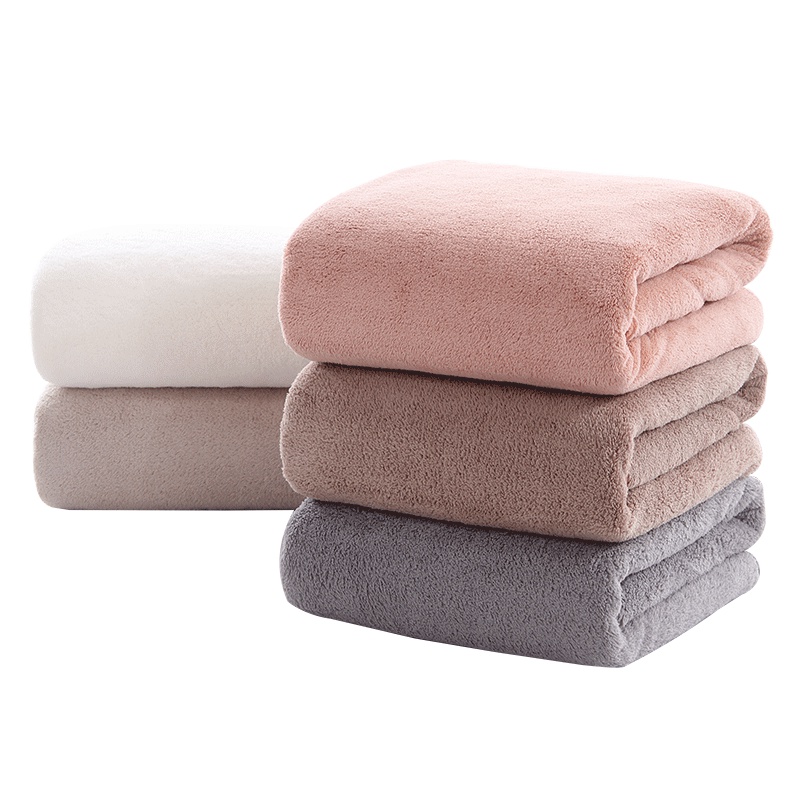 图强珊瑚绒浴巾超强吸水柔软加厚成人男女情侣儿童洗澡浴巾