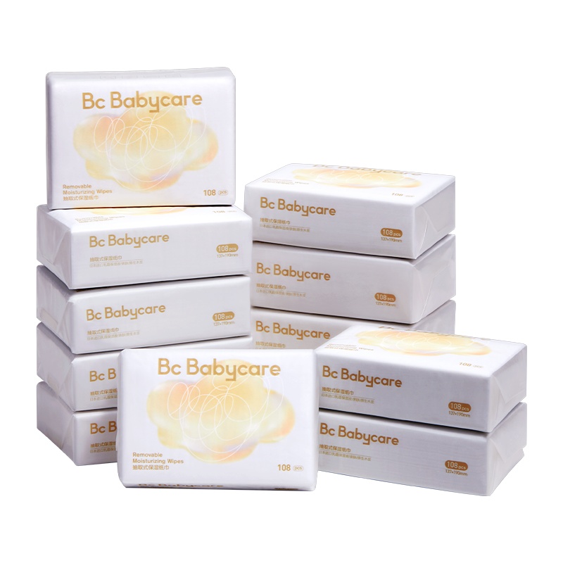 [新装升级]babycare婴儿云柔巾新生儿超柔纸巾保湿抽纸成人可用108抽*12包