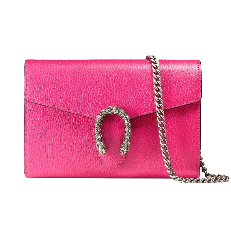 [海外直邮]GUCCI古驰女包Dionysus系列酒神玫红色迷你链条单肩斜挎包401231 CAOGN 5767