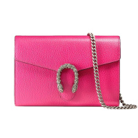 [海外直邮]GUCCI古驰女包Dionysus系列酒神玫红色迷你链条单肩斜挎包401231 CAOGN 5767