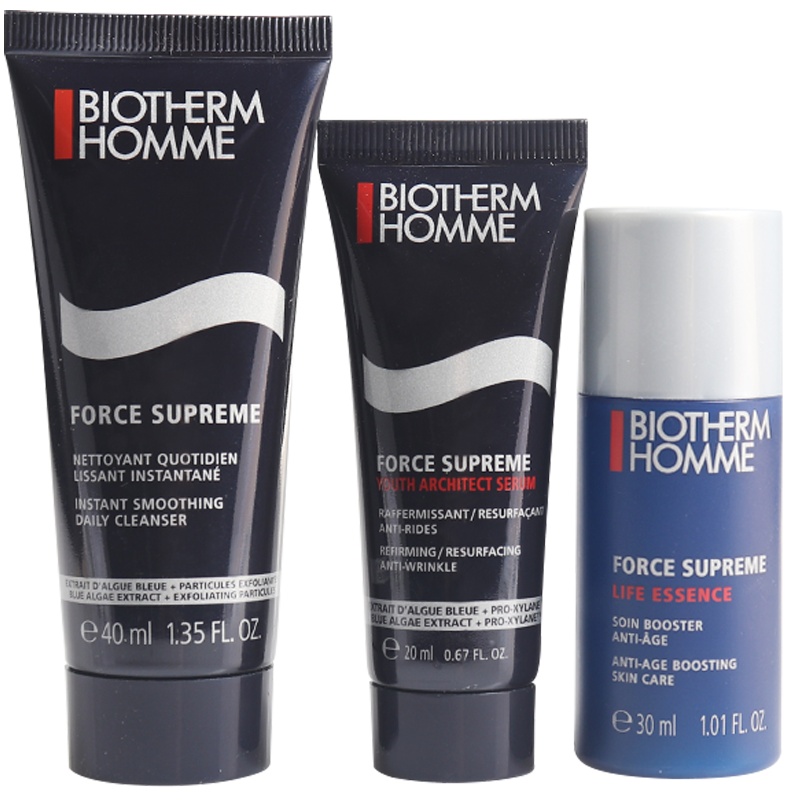 [国内专柜版中小样]碧欧泉蓝钻紧致3件套(男士生机爽肤水30ml+男士青春精华露20ml+男士滋养洁面乳40ml)