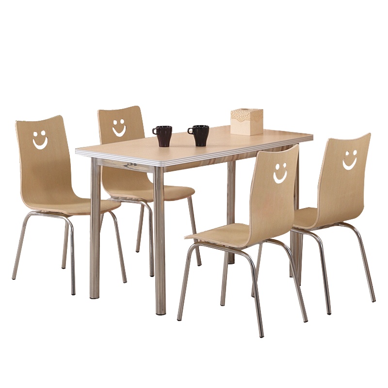 榭邦 办公家具 1.2米食堂餐桌椅(一桌四椅) 1200*600*750mm