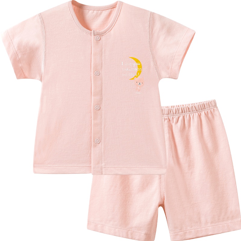 哈贝比（happyB）夏装婴儿短袖套装男女宝宝纯棉轻薄睡衣儿童内衣0-1-3岁