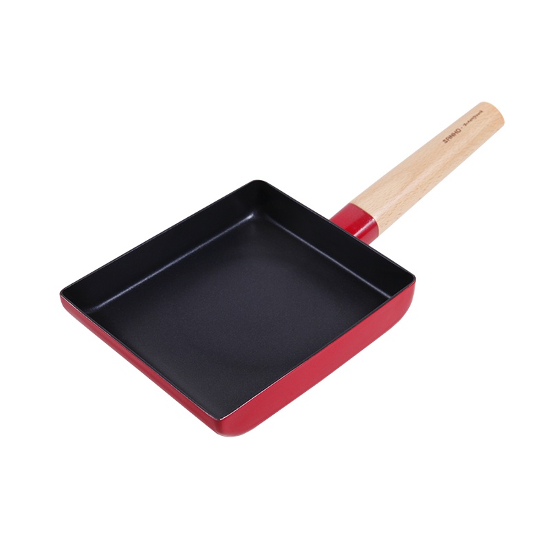 三禾Beautyouth小清新系列不粘锅玉子烧煎锅平底锅清绛红