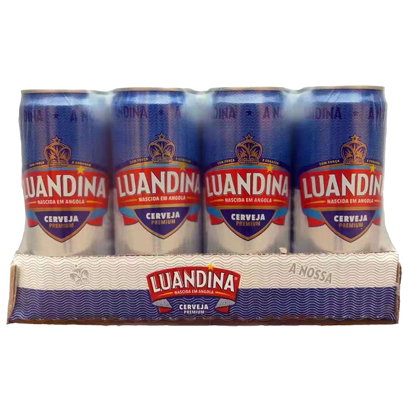 非洲安哥拉进口啤酒 罗安娜听装大麦芽黄啤酒 330mL*12罐装