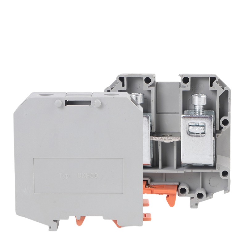 UJN YUJINYI接线端子排UK-50N菲尼克斯型导轨组合接线板大电流接线排50平方连接器