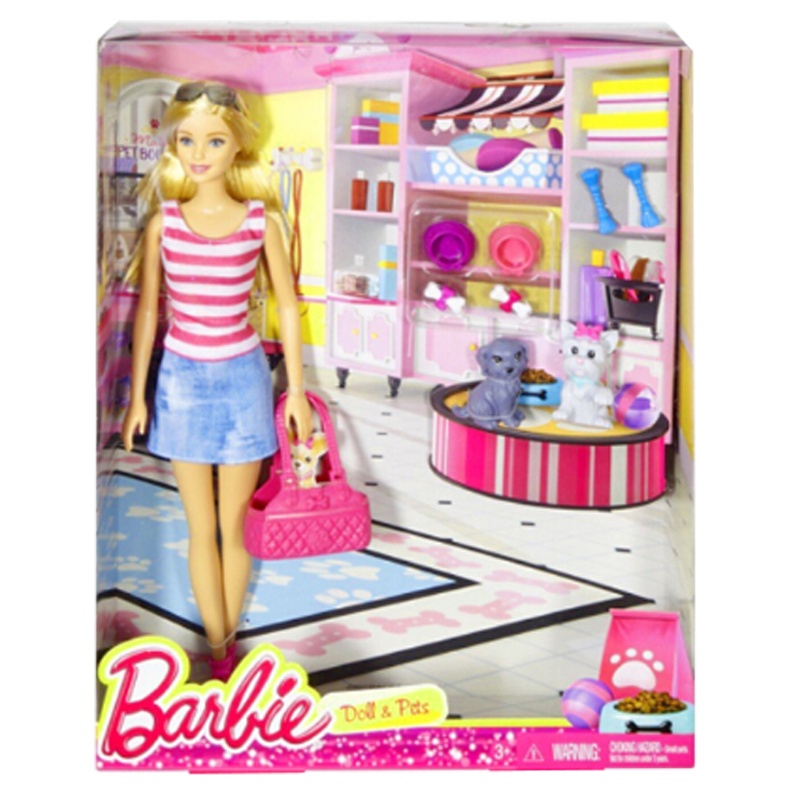 Barbie 芭比之萌宠套装 女孩玩具娃娃 DJR56