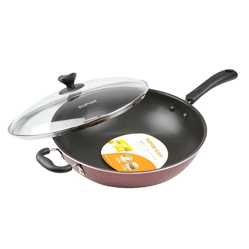 苏泊尔(SUPOR)32cm炒菜锅 NC32F4 炫彩易洁不生锈无油烟不粘炒锅电磁炉燃气灶明火通用锅炊具锅具烹饪厨具