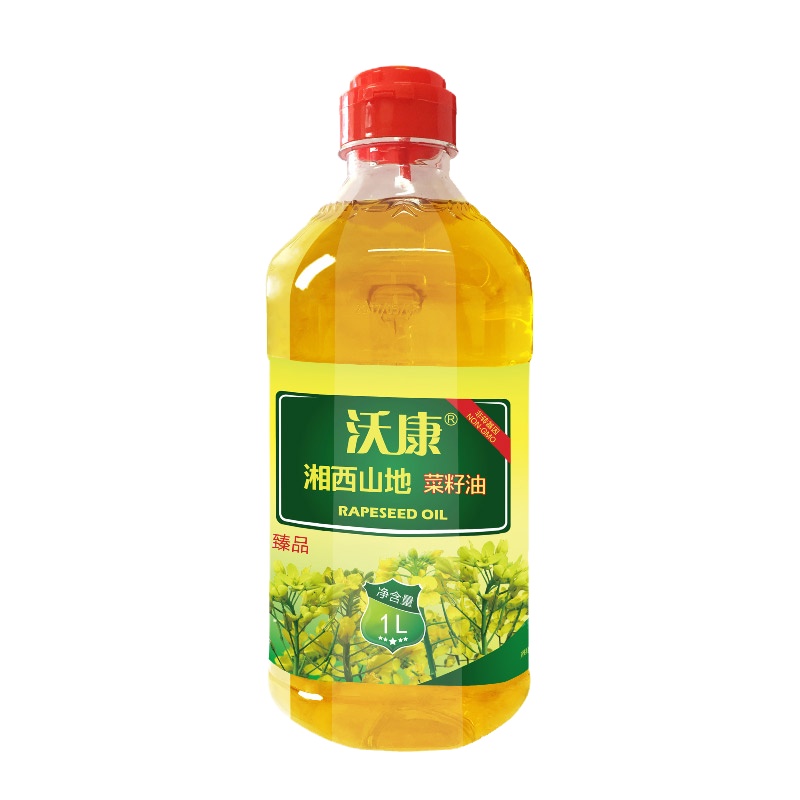 沃康湘西山地菜籽油1L非转基因物理压榨一级油菜籽油臻品清香型