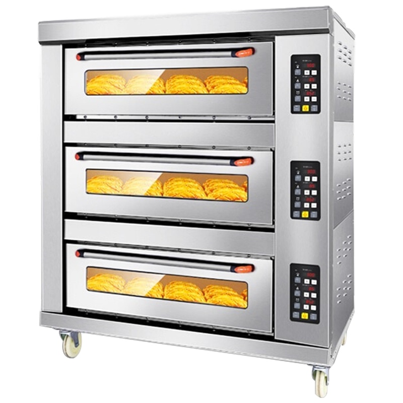 寒箭 商用电烤箱 电烤炉 蛋糕面包披萨 双层月饼土司比萨电烤箱商用 烘焙设备 三层六盘电热微电脑款 380V