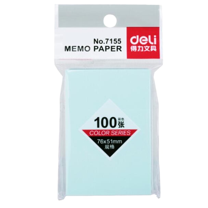 得力(deli)12本彩色便利贴76*51mm备忘留言纸7155