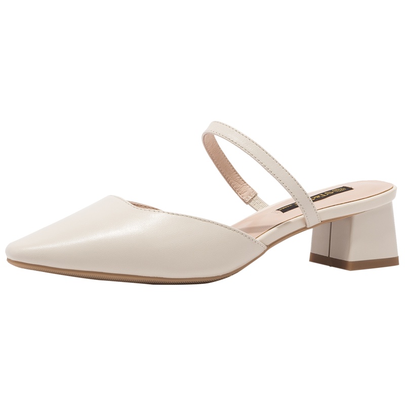 星期六(ST&SAT)包头拖春新小方头粗跟优雅女鞋拖鞋SS01110003