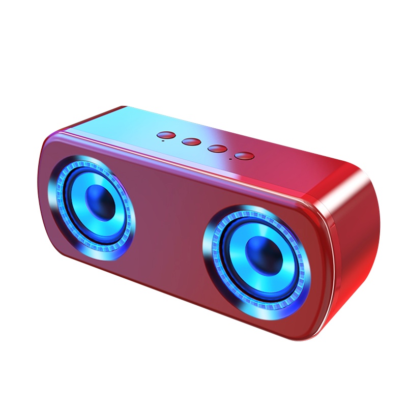赛达A9蓝牙音箱无线迷你小音响低音炮家用便携式插卡U盘手机电脑通用 蓝牙版 红色