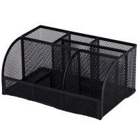 得力(deli) 8903 多功能七格笔筒 黑色