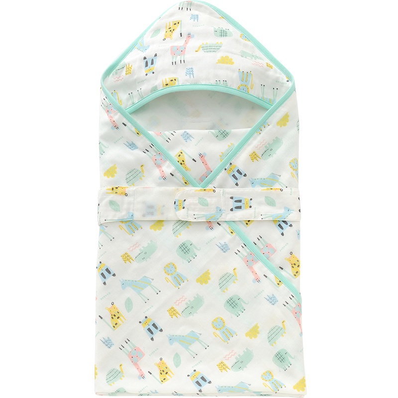 英氏婴儿抱被新生儿连帽宝宝睡袋薄款春夏四季