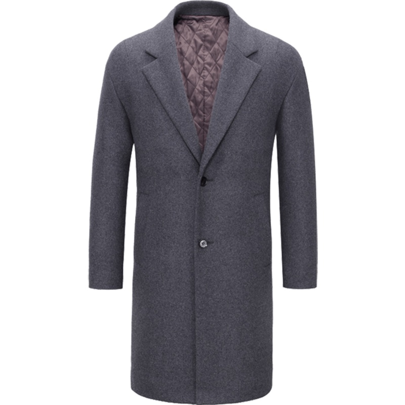 雅戈尔秋冬季男士中长款毛呢大衣中青年新款商务羊毛纯色外套1166