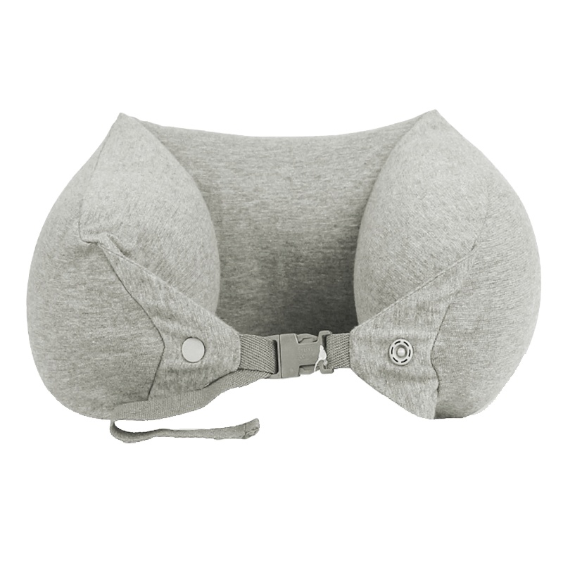 北极绒(Bejirong)微型粒子U型枕护颈枕 便携式飞机旅行汽车头枕 午睡枕午休枕头靠枕头 灰色