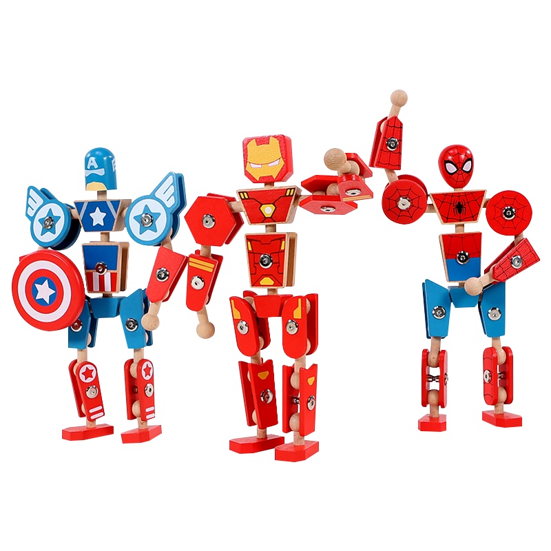 木玩世家漫威拼装人偶（款式随机DM1031/32/33/34/35）