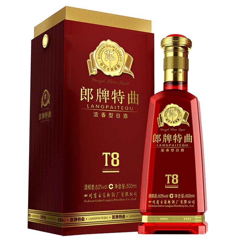 郎酒 郎牌特曲T8 50度500ml 单瓶装 浓香型白酒