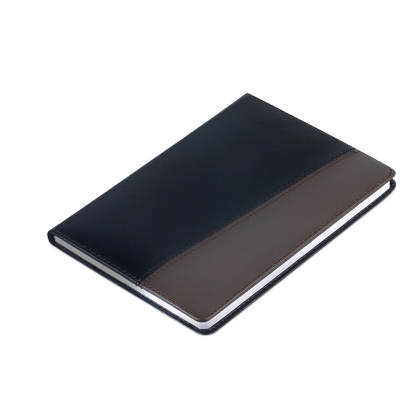 得力 25K120张基础款拼接商务皮面本 办公记事本笔记本子7911