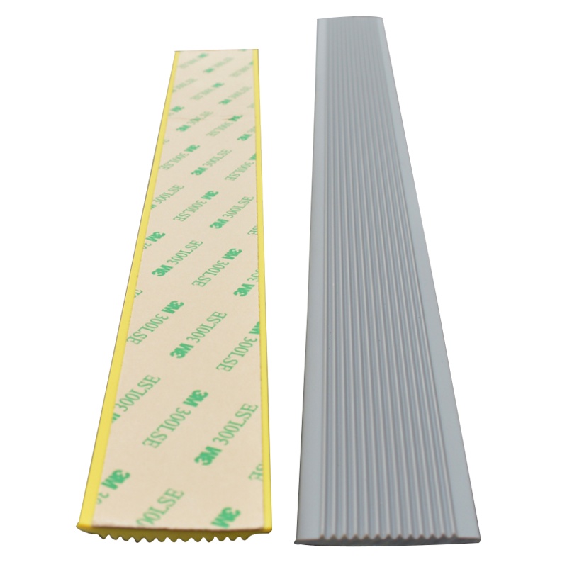 海斯迪克 HK0006 PVC软胶防滑海斯条 楼梯踏步止滑条 台阶彩色防滑条 逃生通道楼梯防滑条 灰色(4cm*25m)
