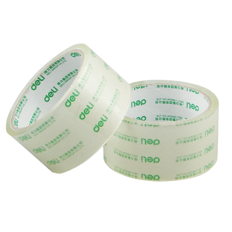 得力 30202 单面胶 宽48mm*50y(约45m/卷)透明封箱胶带(一卷装)可定制