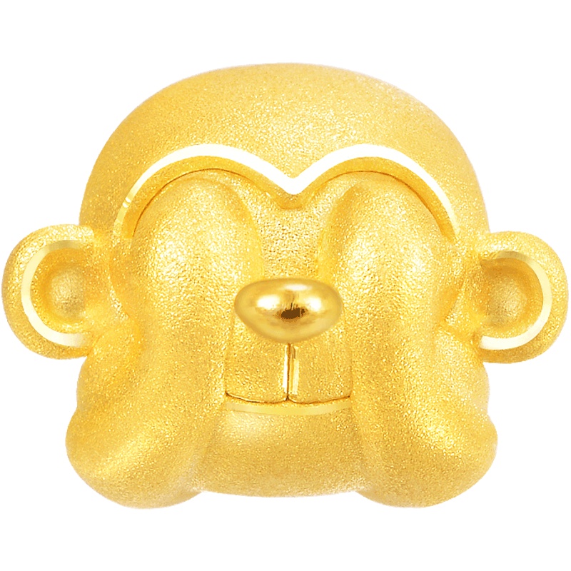 周生生(CHOWSANGSANG)黄金(足金)Charme串珠系列三不猴不看猴转运珠 88285C 定价