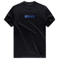 布先生丝光棉短袖T恤 春夏季时尚英文潮流刺绣短袖t恤 男AT10489