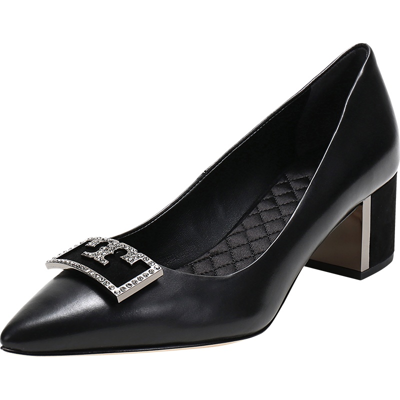 TORY BURCH 托里·伯奇 奢侈品 TB女鞋 皮革中跟船鞋 64123