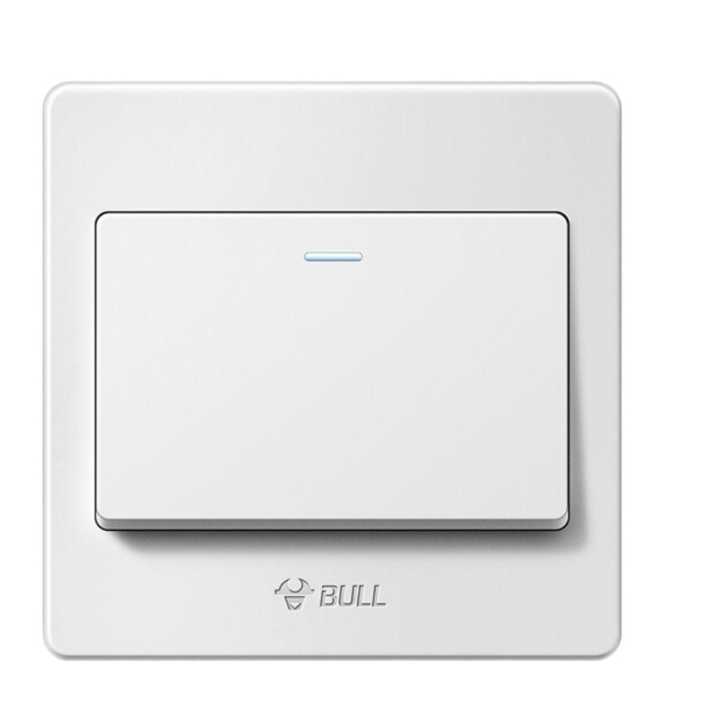 公牛开关86型G12墙壁开关 单开单控1个按键开关 一开单控