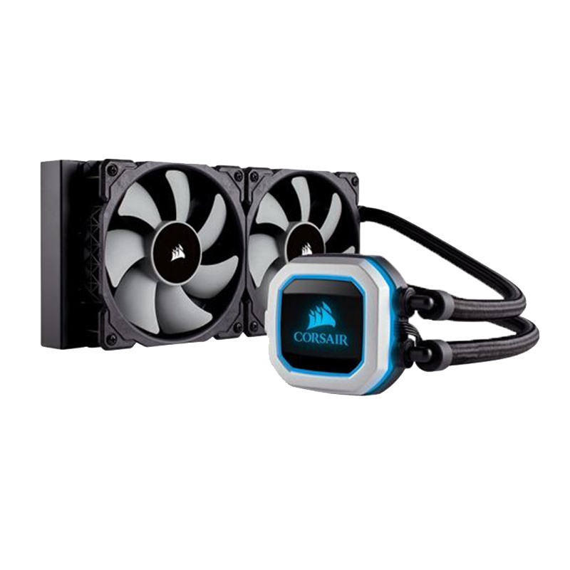 美商海盗船(USCorsair)H100i PRO RGB CPU散热器黑色 240mm冷排一体式CPU水冷散热器