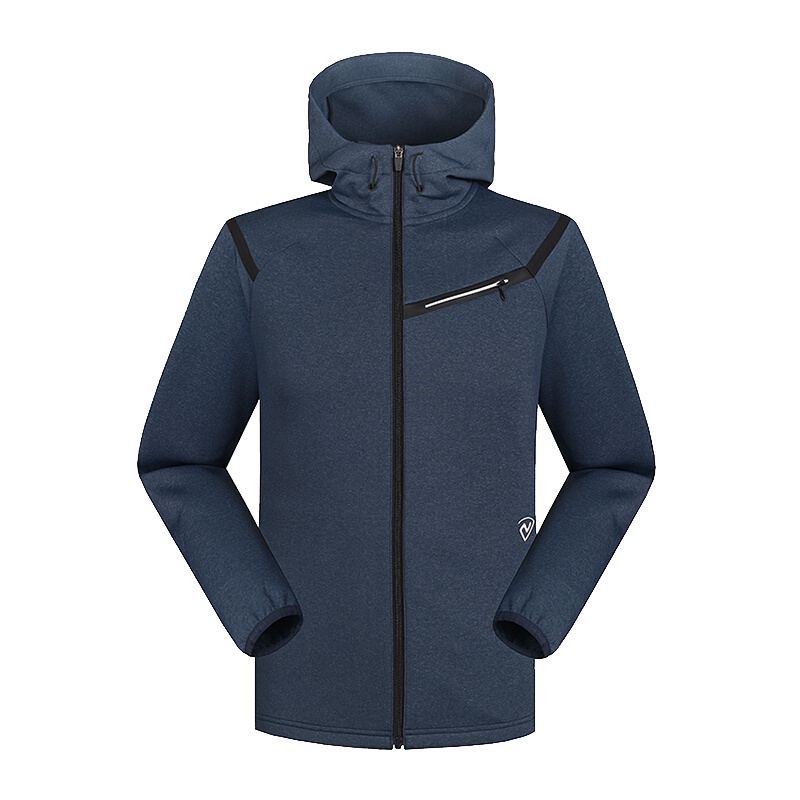 Northland/诺诗兰户外男士春秋运动休闲弹力连帽保暖修身舒适防风软壳外套GQ965205