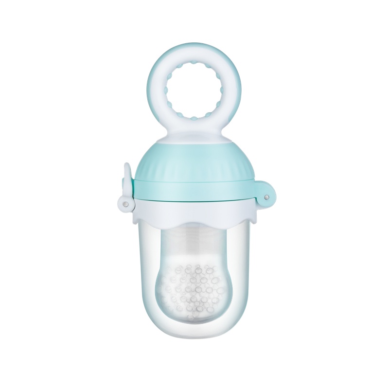 威帝熊/Villdybear宝宝水果咬咬乐 可推进果蔬硅胶磨牙棒牙胶婴儿辅食袋咬胶婴童咬咬袋 S/L蓝色 VB-6601