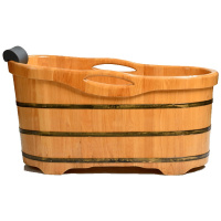 香柏木浴桶木桶洗澡桶实木沐浴桶成人全身泡澡带盖木质浴缸安心抵