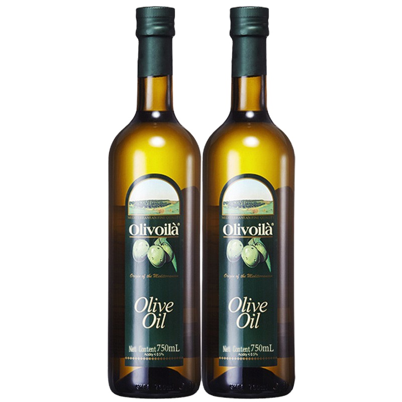 欧丽薇兰 纯正食用橄榄油组合 750ml*2瓶