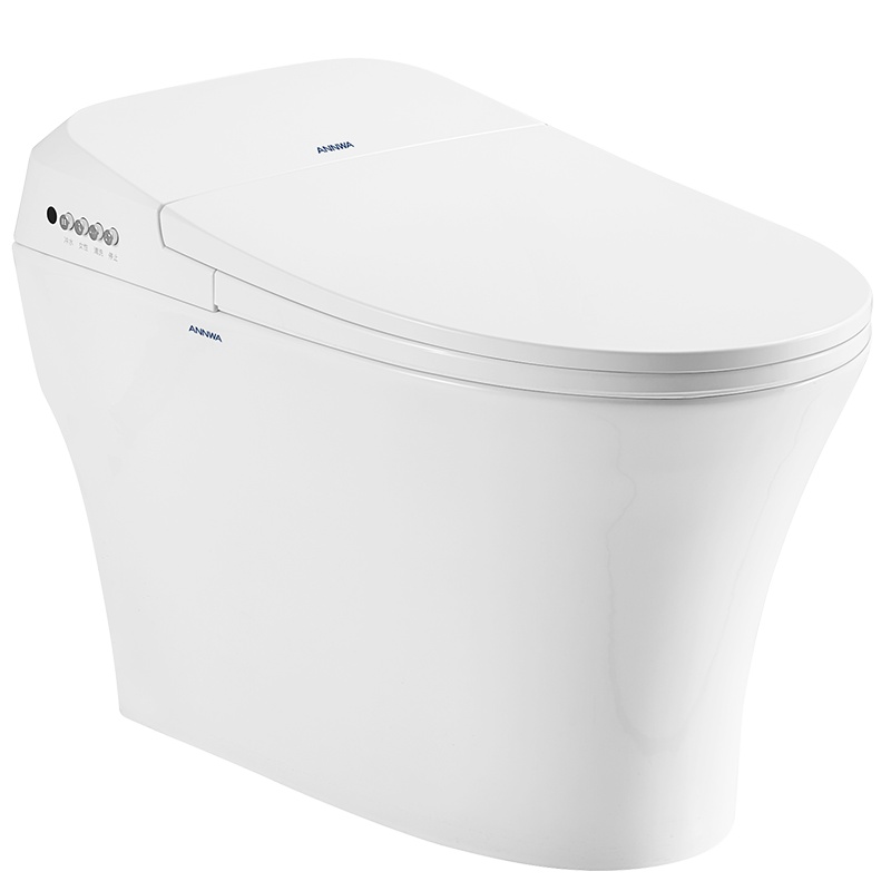 安华卫浴(ANNWA)智能马桶一体恒温座圈座便器无水箱全自动冲水易洁陶瓷釉面除臭暖风烘干自动感应坐便器w9