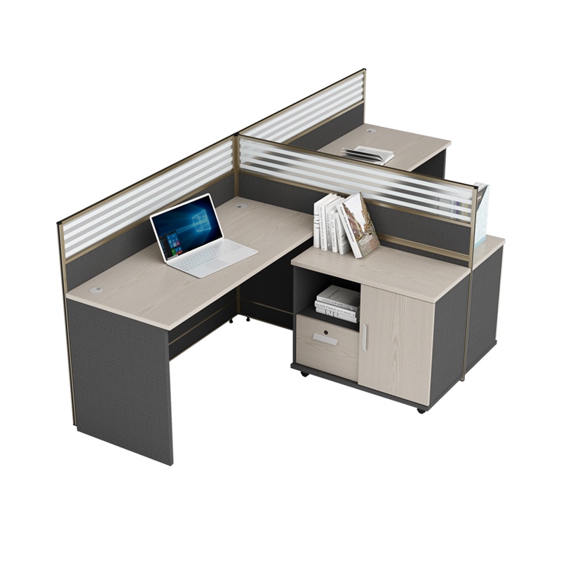 匡大 板式屏风办公桌2.4米简约现代两人位职员桌电脑桌KD-16L2031