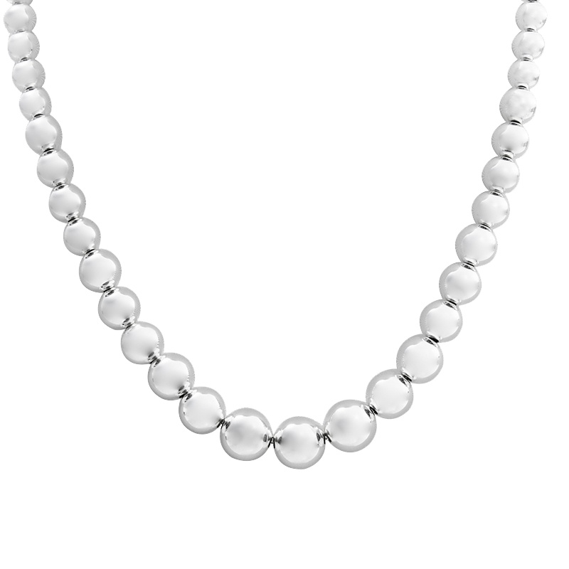 蒂芙尼 Tiffany & Co. HARDWEAR系列简约银色串珠项链 10579325