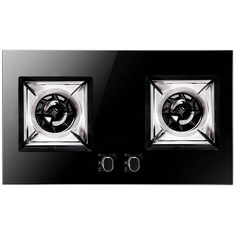 百野 (baiye)燃气灶 4.2KW高效大火力 一级能效 家用台嵌两用钢化玻璃双眼灶A28-1