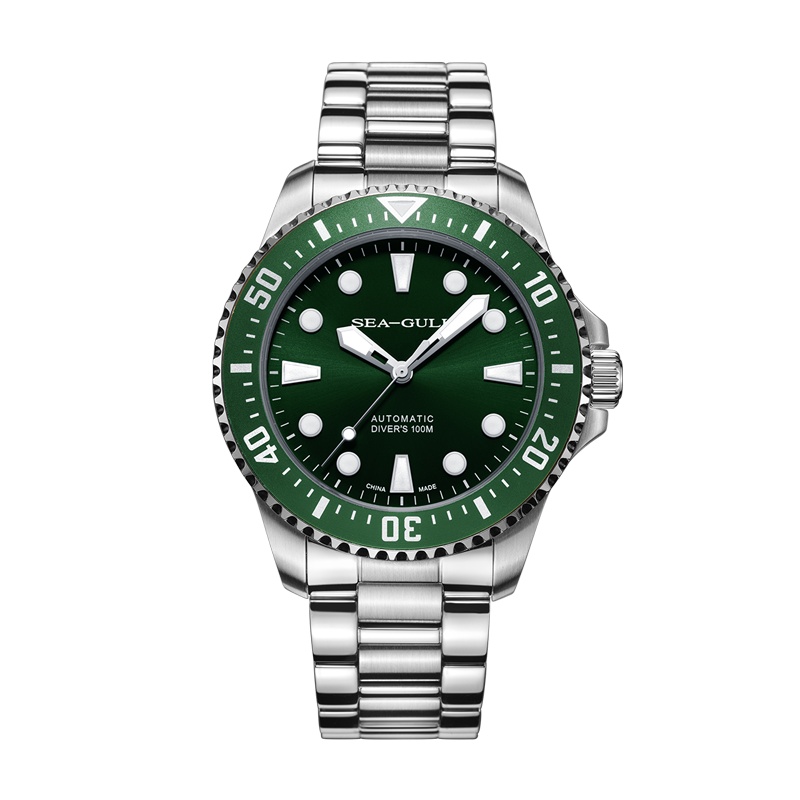 海鸥表(SEAGULL) 海洋系列 自动机械 男表 水鬼100米潜水表 夜光指针男士手表 后浪