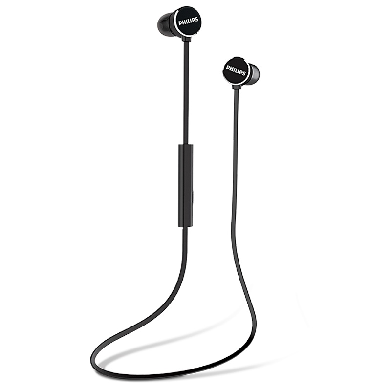飞利浦(PHILIPS) 蓝牙耳机 挂脖式运动耳机跑步耳麦 磁吸防水防汗 TAUN102 新版蓝牙5.0 黑