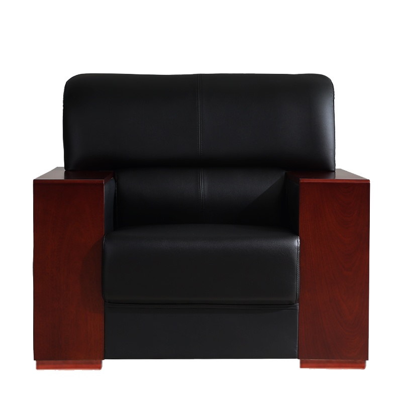 鸿业盛大FS-S831皮艺沙发办公沙发接待会客沙发办公室家具沙发办公沙发西皮单人位970L*800W*900