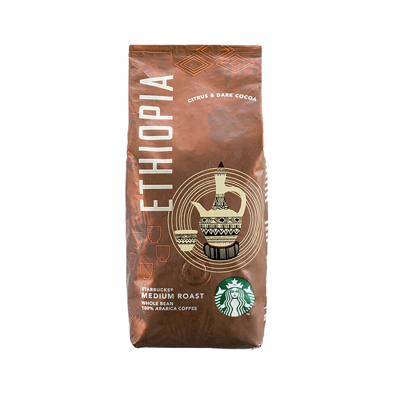 [浓郁迷人香气]星巴克(Starbucks)埃塞俄比亚咖啡豆 250g/袋 进口咖啡豆 黑咖啡 法国进口